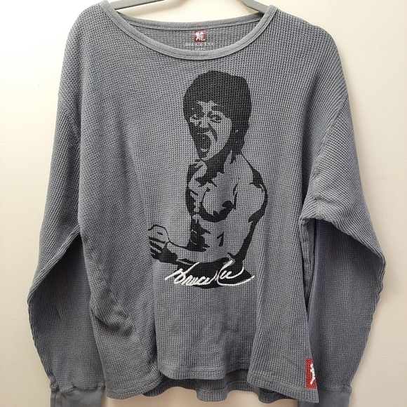 Bruce Lee Other - Bruce Lee Graphic Sweater Long Sleeves Gray Size XXL